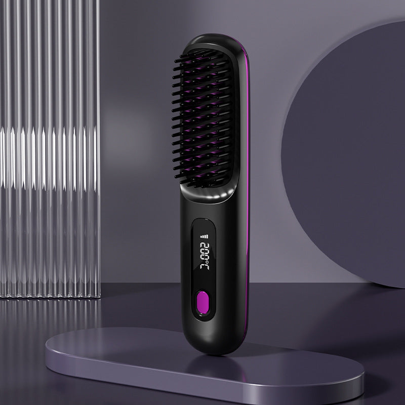 Wireless Ceramic Hair Straightener Comb