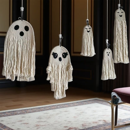 Halloween ghost cotton rope pendant