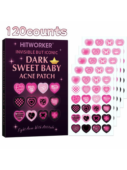 48/120 water-based acne patches, effectively covering acne and blemishes, suitable for music festival party performances