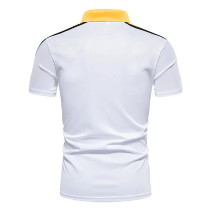 Summer fashion print men's shirt new men's short sleeved polo shirt men's clothing