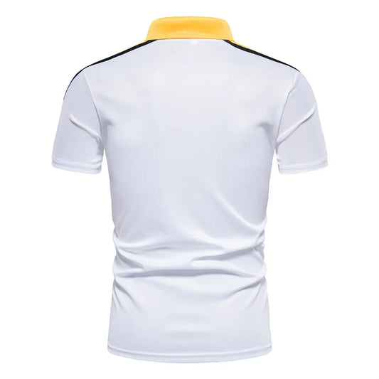 Summer fashion print men's shirt new men's short sleeved polo shirt men's clothing