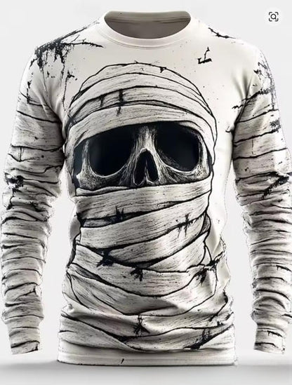Skull Mummy 3D Printed Casual T-Shirt