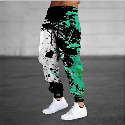 Autumn Foreign Trade Amazon Europe and America Men's 3D Digital Printing Sports Pants Casual Pants Men's Versatile Running Train