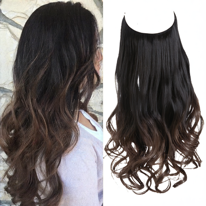 Invisible natural long curly hair