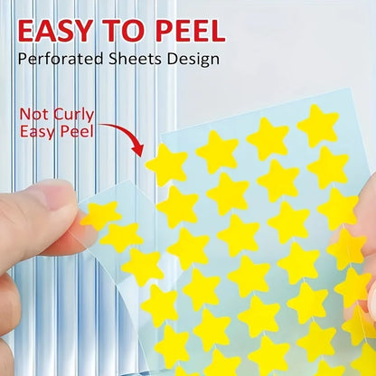 200pcs Multicolor Star Acne Patches - Mixed Color Cute Invisible Blemish Cover Stickers, Pink Box