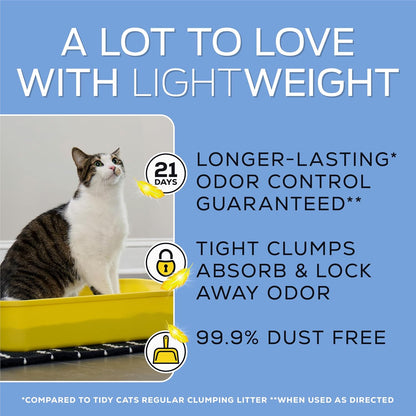 Purina Lightweight 4-in-1 Strength Multi-Cat Clumping Cat Litter with Odor Control, 99.9% Dust Free, 17 lb Box