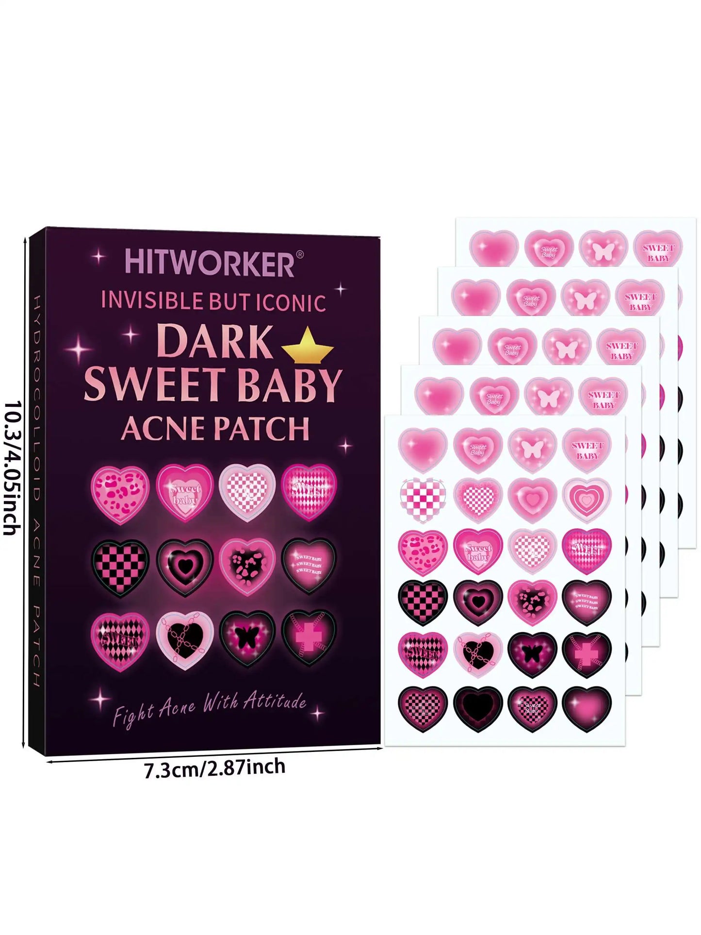 48/120 water-based acne patches, effectively covering acne and blemishes, suitable for music festival party performances