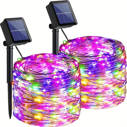 Fairy Lights Solar Garden Lights String Lights with 8 Modes Waterproof Wire Lights for Patio Yard Trees Christmas Party