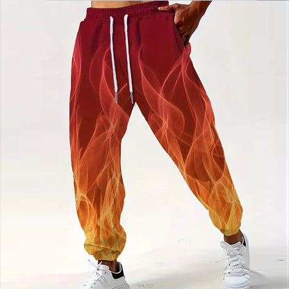 Autumn Foreign Trade Amazon Europe and America Men's 3D Digital Printing Sports Pants Casual Pants Men's Versatile Running Train