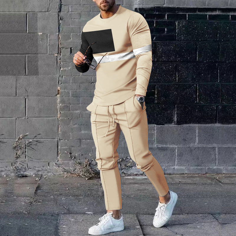 Men's Casual 3D Printed Sweater and Sweatpants Set