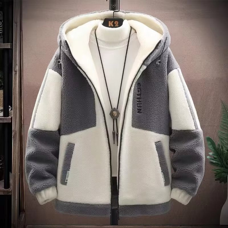 Men's Winter Lamb Fleece Padded Jacket