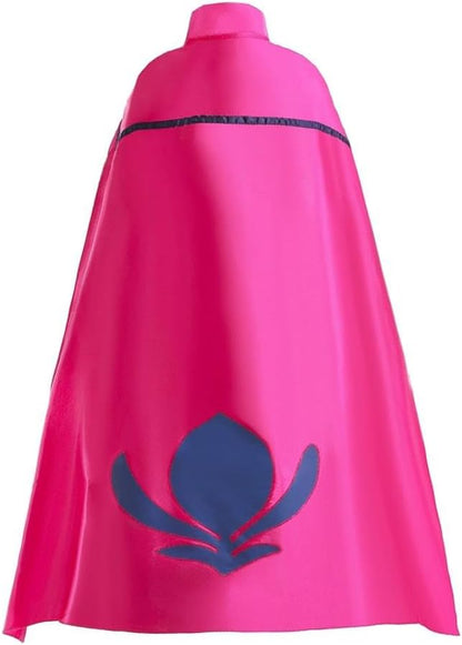 Girls Ice Princess Snow Queen Coronation Dress up Costume with Cape Halloween Christmas Party Outfit