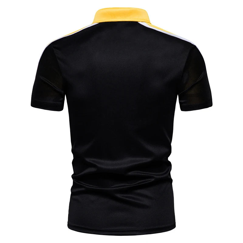 Summer fashion print men's shirt new men's short sleeved polo shirt men's clothing