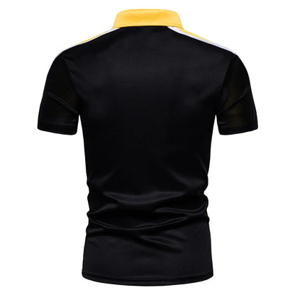 Summer fashion print men's shirt new men's short sleeved polo shirt men's clothing