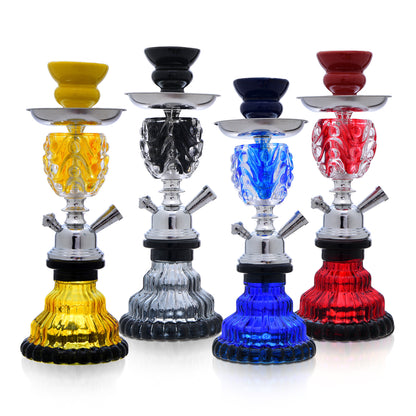 Bar single and double tube glass hookah