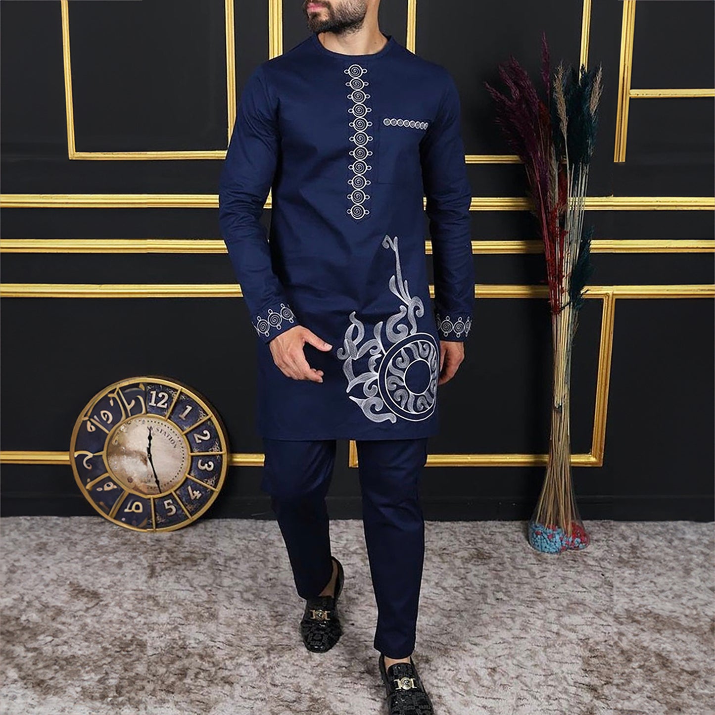 men embroidery suit