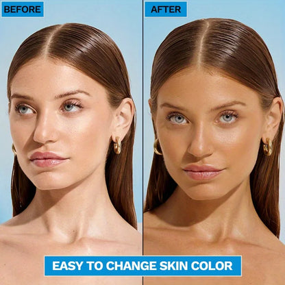 Black spray for face and body, no sun, self-blackening bronzed skin, gentle moisturizing skin care spray