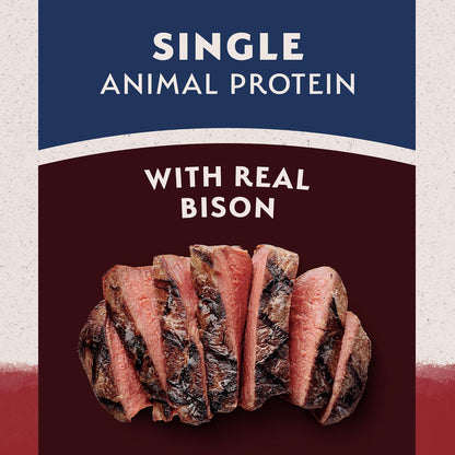 Limited Ingredient Grain-Free Dry Dog Food for Adults, Sweet Potato & Bision Recipe, 4 lb