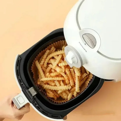 50 PCS Air Fryer Blotting Paper, Baking Blotting Paper, Food Grade Leakproof Non-Stick Food Pad, Thickened Silicone Paper Pad