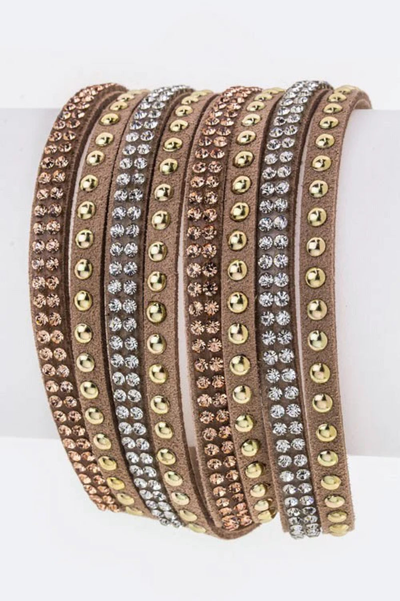 Mix Studs Slit Layer Cuff