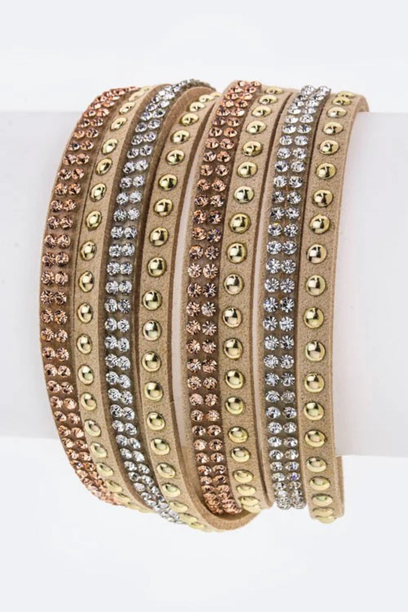 Mix Studs Slit Layer Cuff