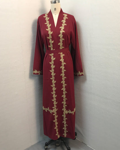 Elegant Embroidered Cardigan Robe for Women