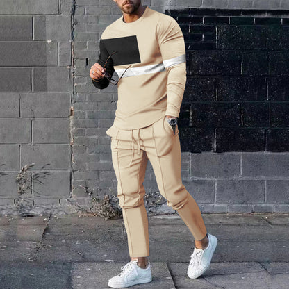 Men's Casual 3D Printed Sweater and Sweatpants Set