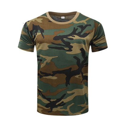 Men Camouflage Hunting Shirts Tactical Fishing Shirt Military Tshirts Camo Hiking Camping  Quick Dry  Clothes