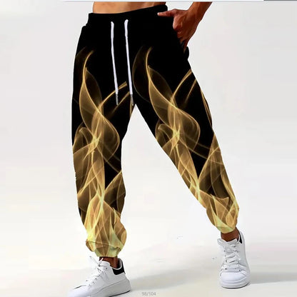 Autumn Foreign Trade Amazon Europe and America Men's 3D Digital Printing Sports Pants Casual Pants Men's Versatile Running Train