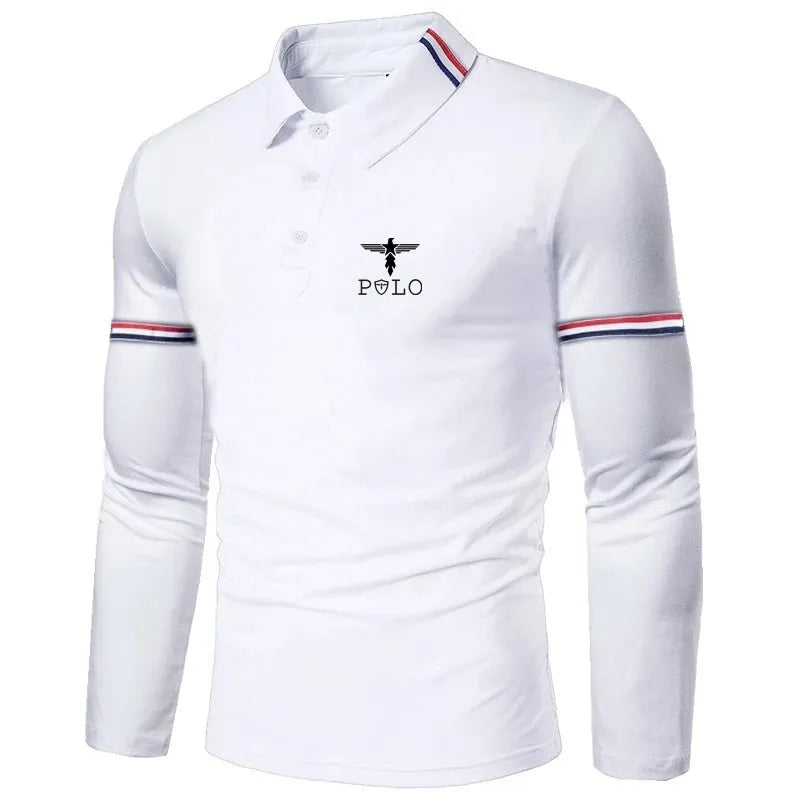 Summer casual long sleeved polo shirt with breathable fabric that balances fashion and comfort
