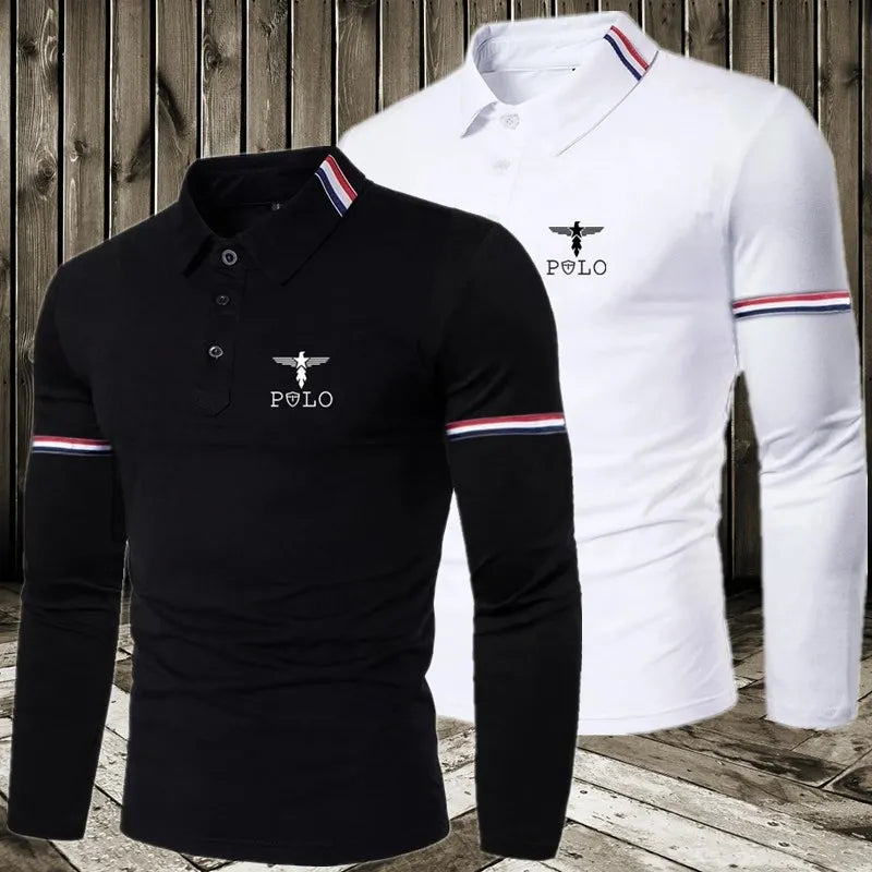 Summer casual long sleeved polo shirt with breathable fabric that balances fashion and comfort
