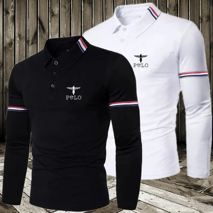 Summer casual long sleeved polo shirt with breathable fabric that balances fashion and comfort