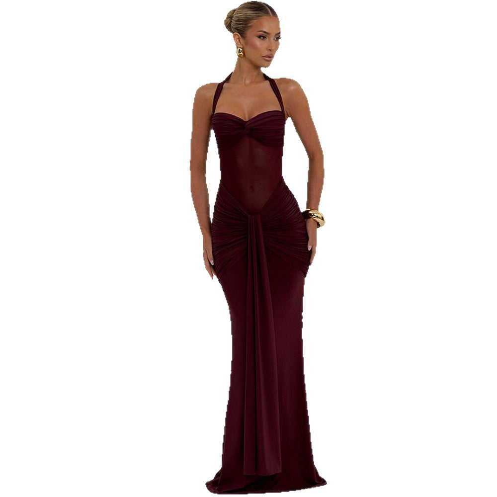 A sexy strapless dress for women