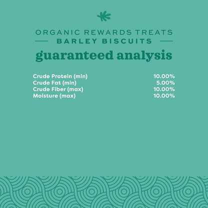 Organic Barley Biscuit Treats for Guinea Pigs and Rabbits - Carrot and Apple Flavor, 2.65 Oz Bag