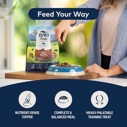 Peak Air-Dried Dog Food - Beef Flavor, All-Natural, High Protein, Grain-Free, Limited Ingredient with Superfoods (16 oz)