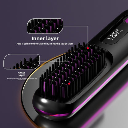 Wireless Ceramic Hair Straightener Comb