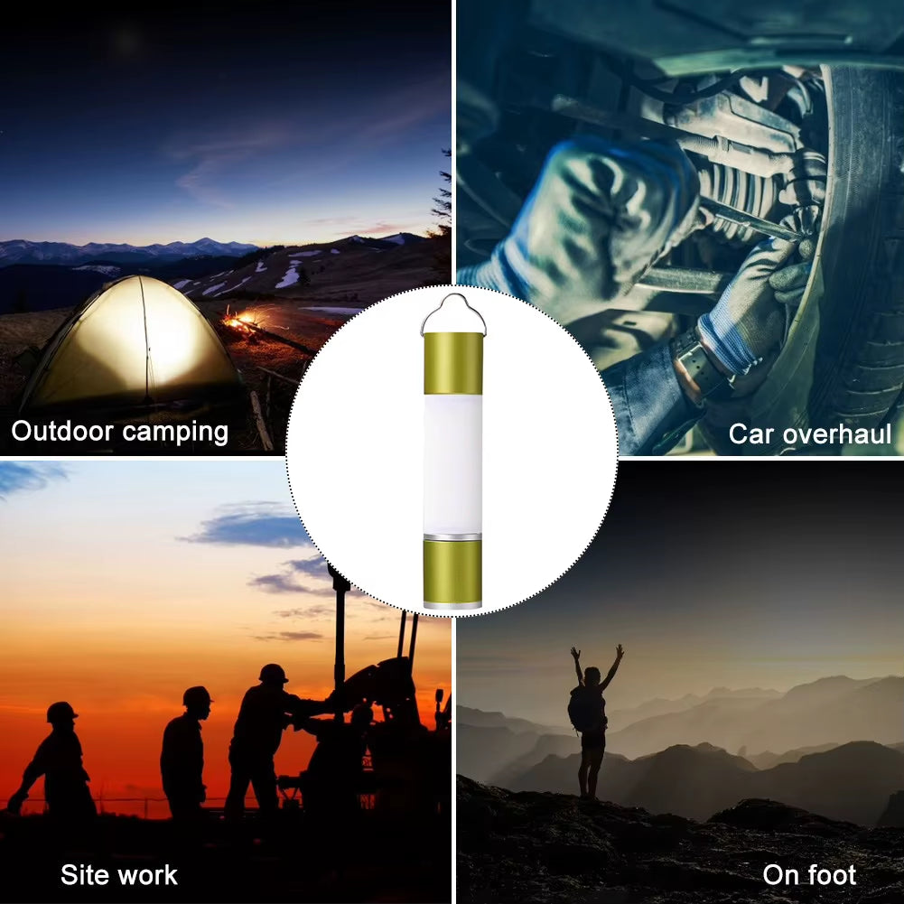 Outdoor Camping LED Telescopic Flashlight with Tripod Nuts Multifunctional Rechargeable Retractable Torch Light Table Lamp