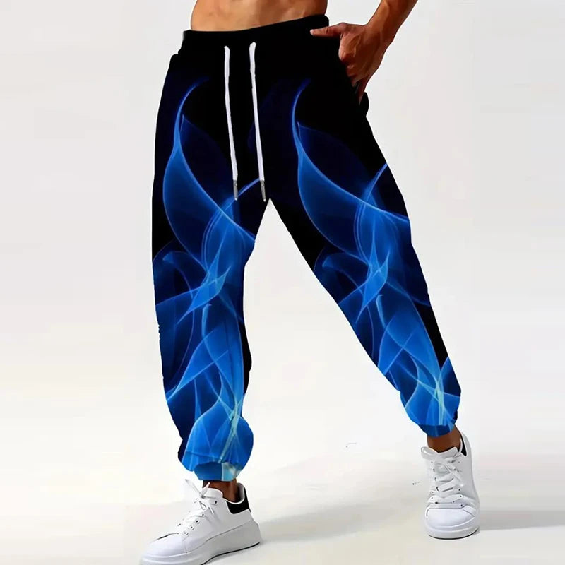 Autumn Foreign Trade Amazon Europe and America Men's 3D Digital Printing Sports Pants Casual Pants Men's Versatile Running Train