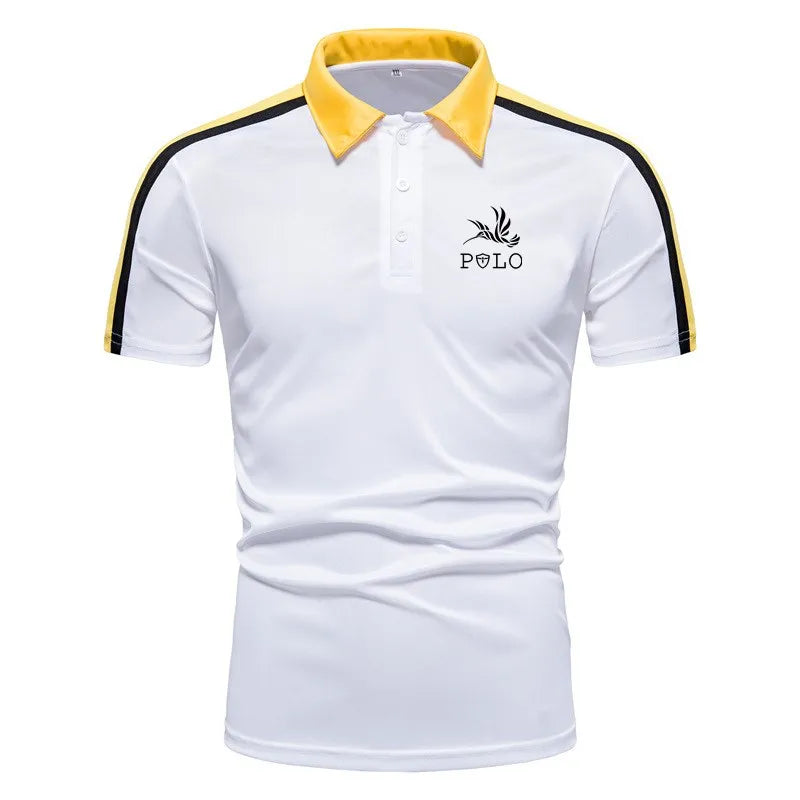 Summer fashion print men's shirt new men's short sleeved polo shirt men's clothing