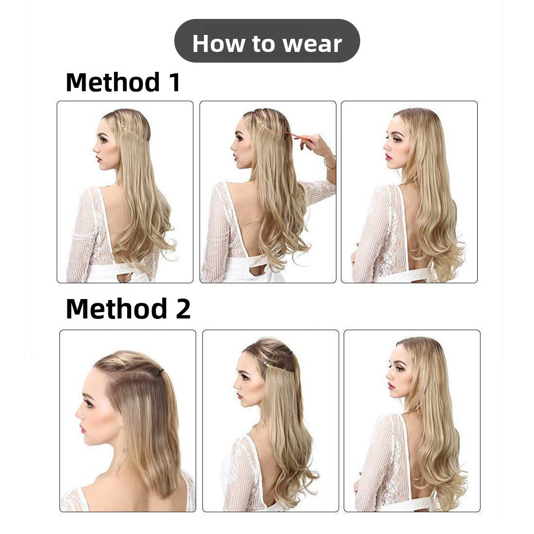 Invisible natural long curly hair