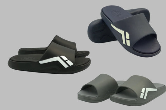 TX105 Calm Slide Slides for Men – Soft Thick Sole Arch Support Cushion Lightweight, Waterproof, Anti-Slip EVA Slides Everyday Comfort