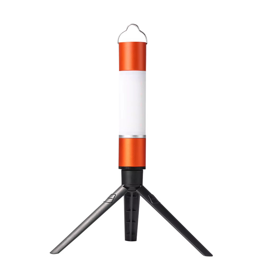 Outdoor Camping LED Telescopic Flashlight with Tripod Nuts Multifunctional Rechargeable Retractable Torch Light Table Lamp
