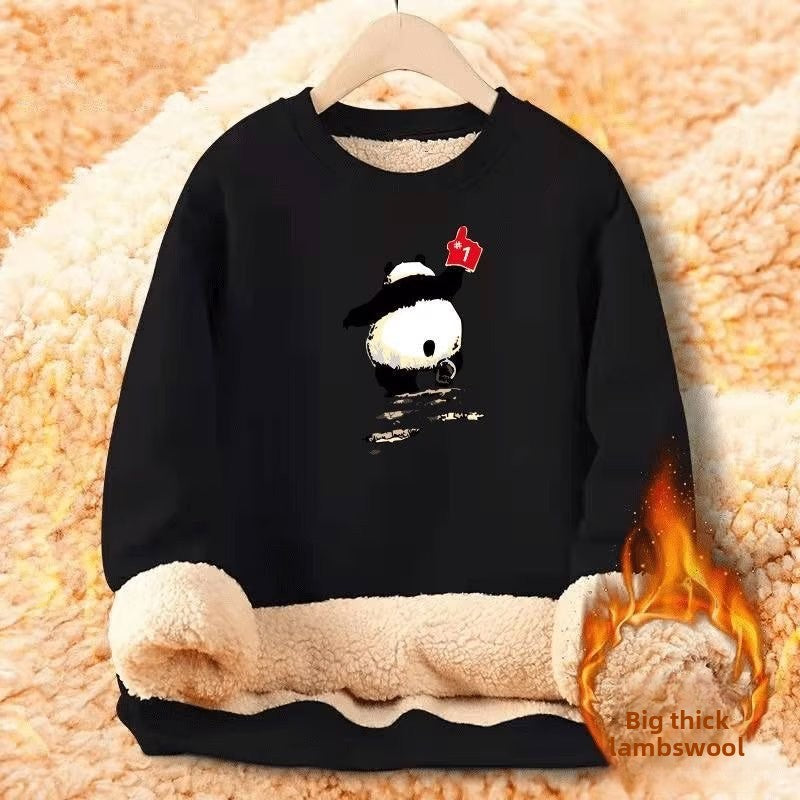Sheepskin thermal sweatshirt for men