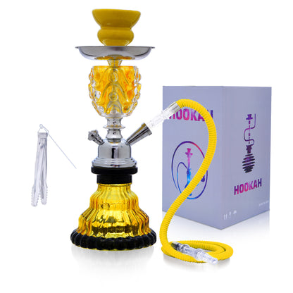 Bar single and double tube glass hookah