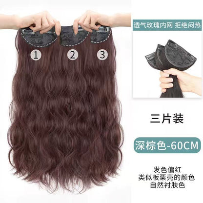 3-Piece Seamless Invisible Long Curly Hair Extensions for Women