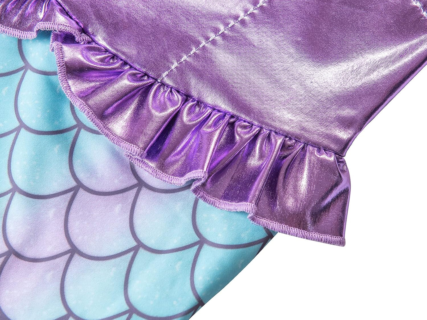 Girls Mermaid Costume Princess Dress up with Accessories Purple, 6 Years