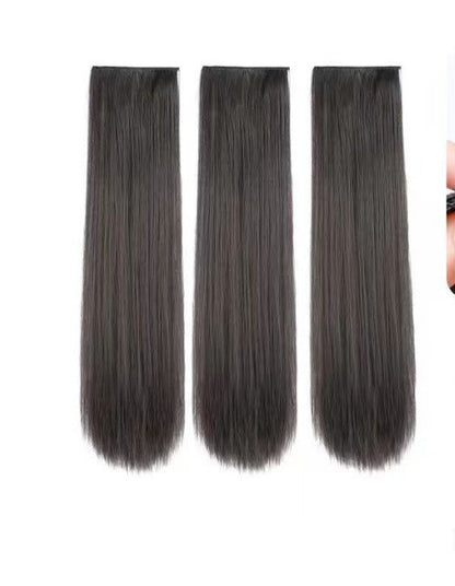 3-Piece Seamless Invisible Long Curly Hair Extensions for Women