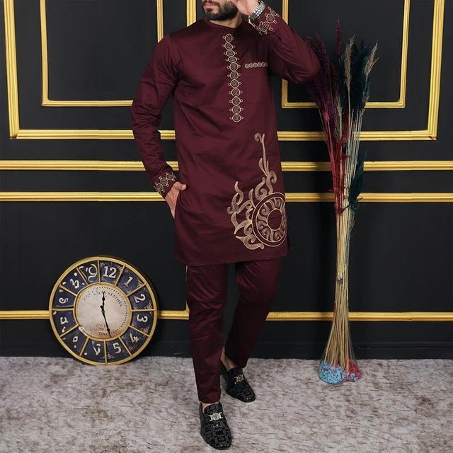 men embroidery suit