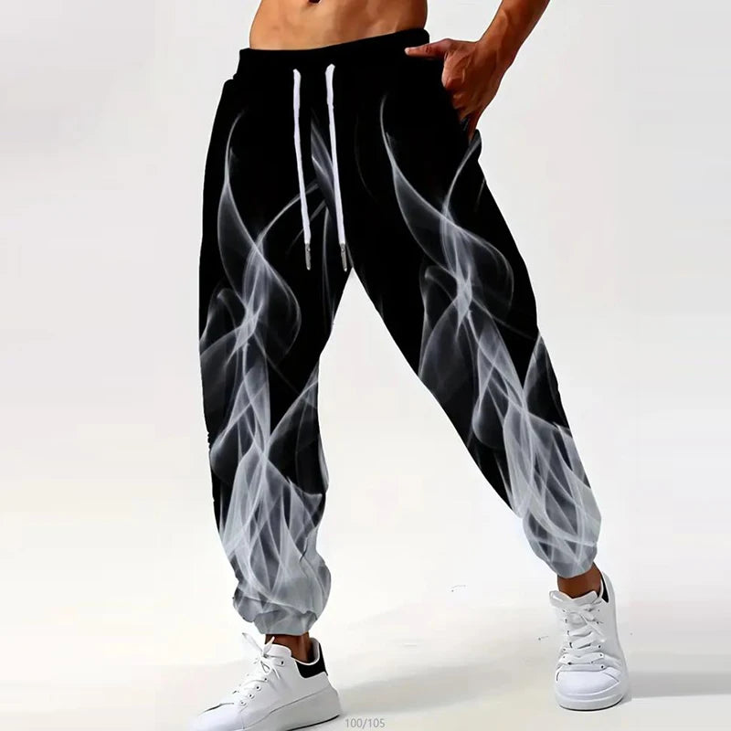 Autumn Foreign Trade Amazon Europe and America Men's 3D Digital Printing Sports Pants Casual Pants Men's Versatile Running Train