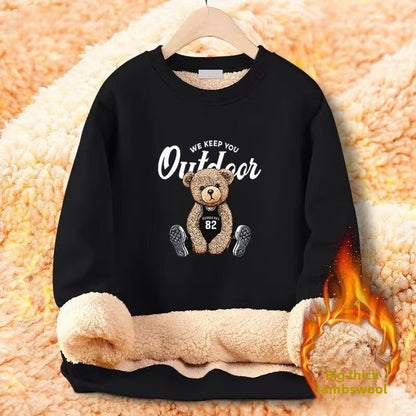 Sheepskin thermal sweatshirt for men